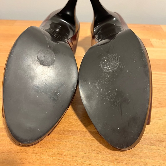 Open-toe Burgundy/Maroon heels - GUC - size 39 - Picture 6 of 7